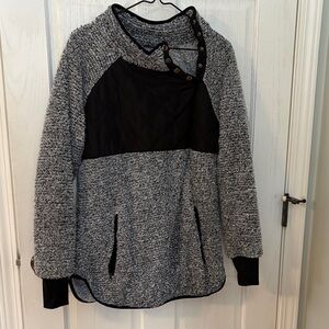 Stylish Black and Gray Teddy Jacket